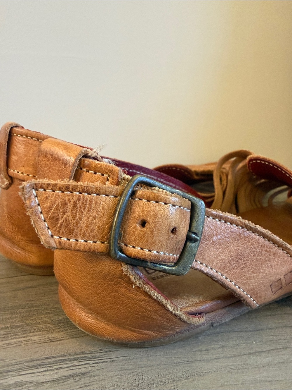 BED|STU Tan Woven Leather Sandals 9.0 - Picture 7 of 8